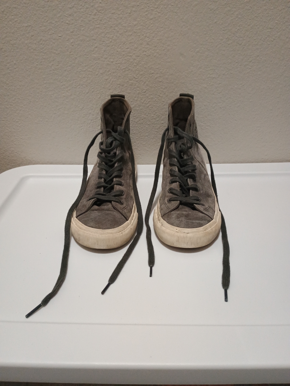 PF Flyers All American Hi Top Suede women's Size 8.5 men's 7 Gray Shoes